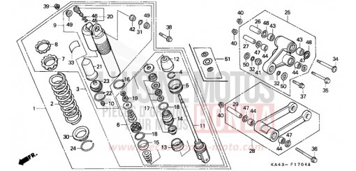 KISSEN, HINTEN (5) CR250RK de 1989